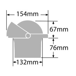 Bussola Ritchie Wheelmark 4-1/2 incasso Nera OS2508441