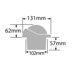 Bussola Ritchie Helmsman 3-3/4 incasso Bianca frontale OS2508332