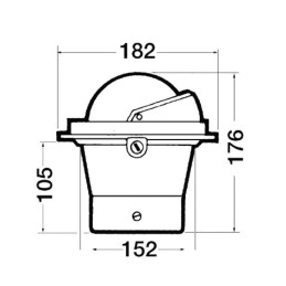 Bussola da incasso Riviera 5 BW3 Rosa nera Corpo nero OS2502900