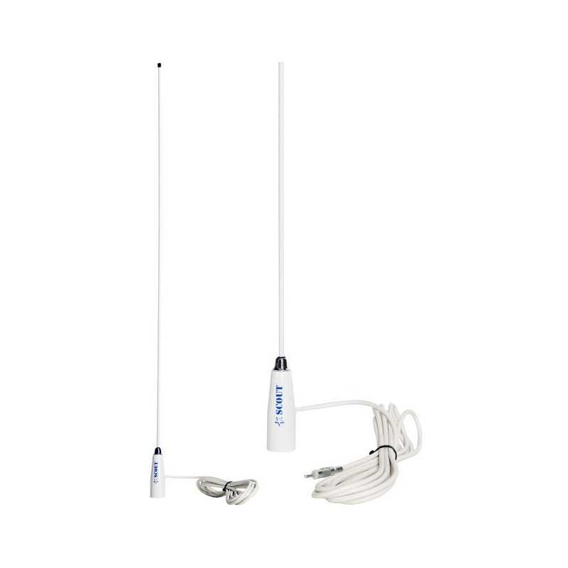 Scout KS-108 Antenna AM-FM VTR per autoradio 90cm Cavo AM-FM 4m +Jack