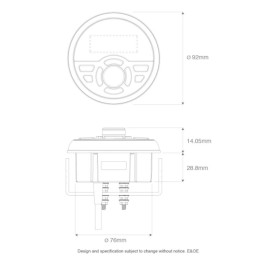 AQUATIC AV Stazione di controllo AQ-WR-5F 92mm IP65 per Stereo MP5