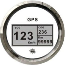 Osculati Spidometro con bussola GPS 12V Quad. Bianco Lunetta Lucida