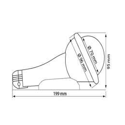 Bussola da rilevamento Iris 100 Tattica Galleggiante 199xh95mm