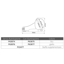 Bussola da rilevamento IRIS 100 con Illuminazione Colore Giallo