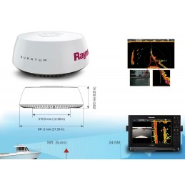 Raymarine Radar wireless CHIRP Quantum Q24C con cavo 10mt E70210