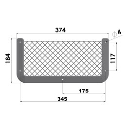 Rete portaoggetti bianca 184x374mm N41318204475