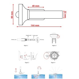 Boetta luminosa galleggiante ribaltabile VSG B001 SOLAS 2 batterie AA