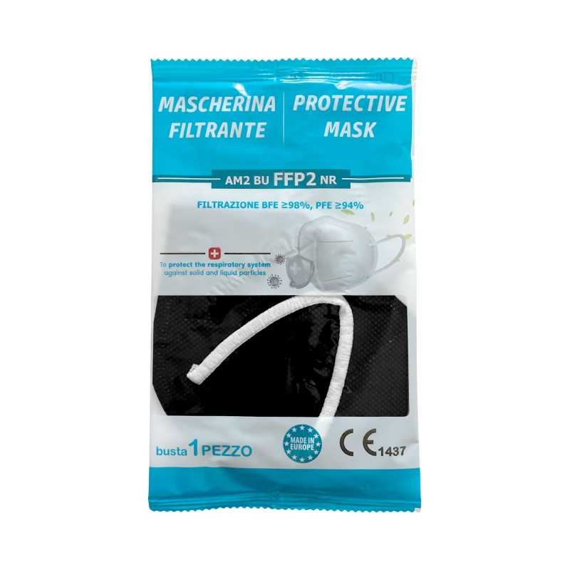 Mascherina di protezione nera EuroProfil AM2 BU FF2 NR CE1437