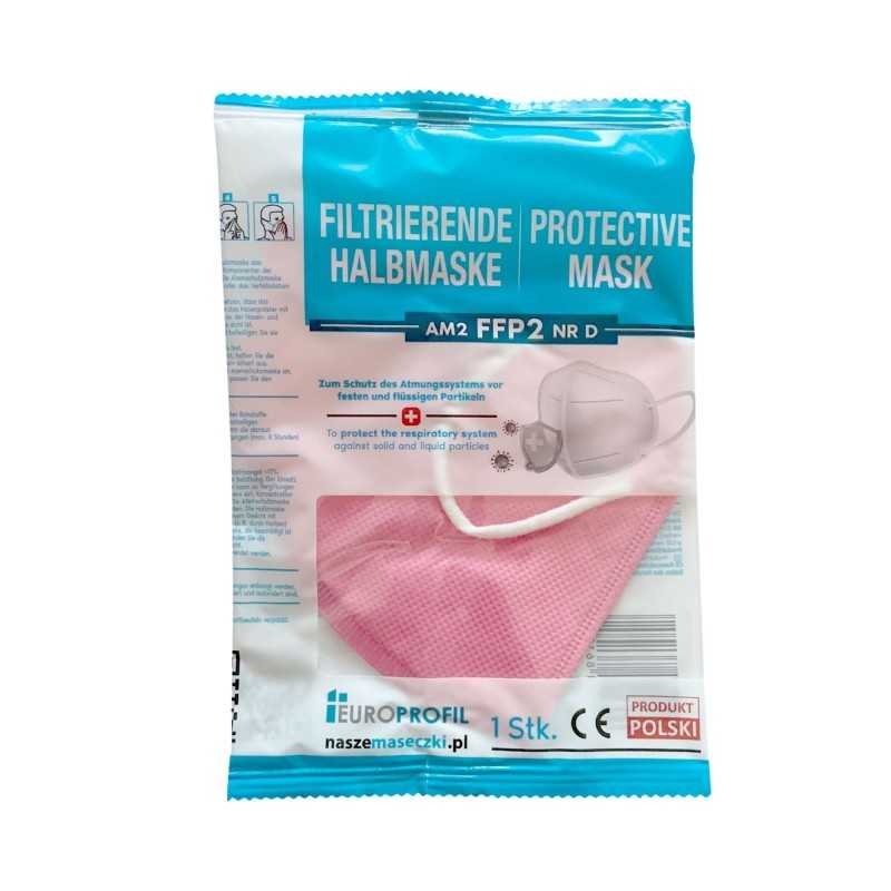 Mascherina di protezione rosa EuroProfil AM2 BU FF2 NR CE1437