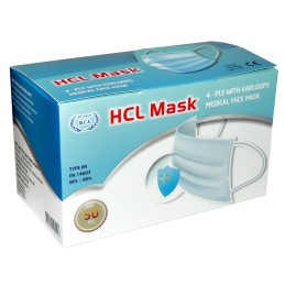 Mascherina Chirurgica HCL MASK USO MEDICO 4 Strati Tipo IIR CE EN14683