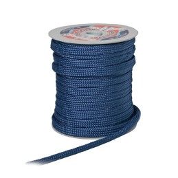 Treccia Piattina in PP a 32 fusi 4x19mm Blu Navy Ø12mm V/m