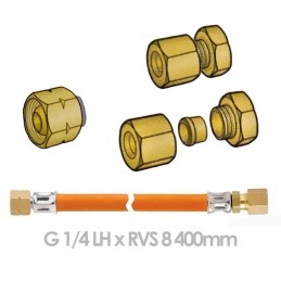 Tubo G 1/4 LH x RVS 8 Lunghezza 400mm OS5001361