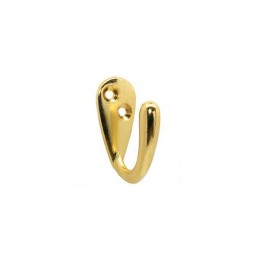 Gancio appendiabiti singolo in Ottone 15x40mm Oro MT0335601