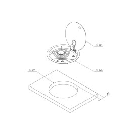 Piano di Cottura Hoodiny a Gas in Acciaio Inox 1 Fuoco 340mm MT1504651