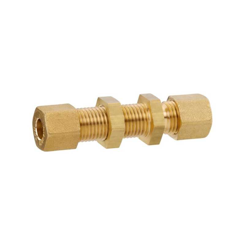 Raccordo M5 Tipo Passaparatia Collegamento femmina 8+8 mm DIN 8434-1