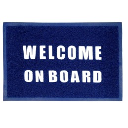 Tappeto d' ingresso Welcome on Board 60x40cm in PVC Blu N20115503633