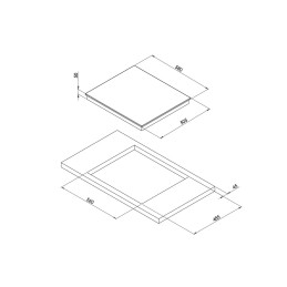 Piano Cottura Vetroceramica con 4 Piastre radianti 220V 8,5Kg