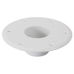 Base in alluminio bianco per gambe tavolo coniche 160mm Tubo 60mm