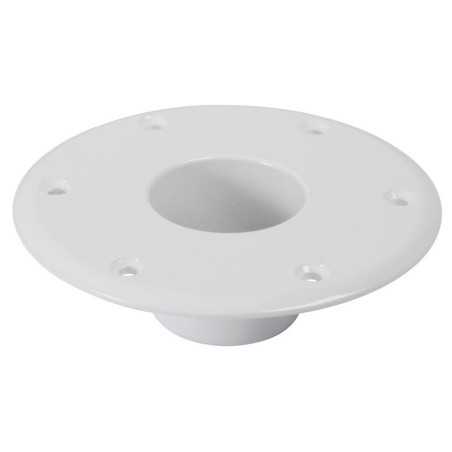 Base in alluminio bianco per gambe tavolo coniche 160mm Tubo 60mm