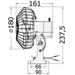 Ventilatore orientabile TMC 12V Portata 1000m3/ora OS1670612