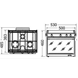 Cucina Compact TECHIMPEX TOPTHREE 3 Fuochi + Forno OS5038000