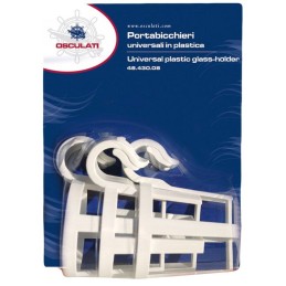 Kit 3 Portabicchieri universali in PVC a scatto tubi 25/30mm Bianco