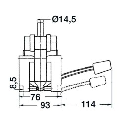 Pompa a pedale a doppio effetto Portata 16Lt/min Bocche Ø14mm