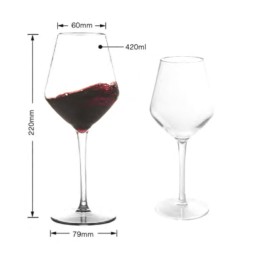 Set 4 Coppe di Vino GLASS 420ml 79x220mm N20217400020