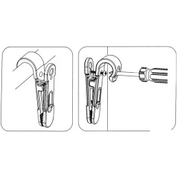 Clip per Fissaggio Oggetti Vari per Tubi da 22-28mm 4 pezzi