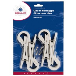 Clip per Fissaggio Oggetti Vari per Tubi da 22-28mm 4 pezzi