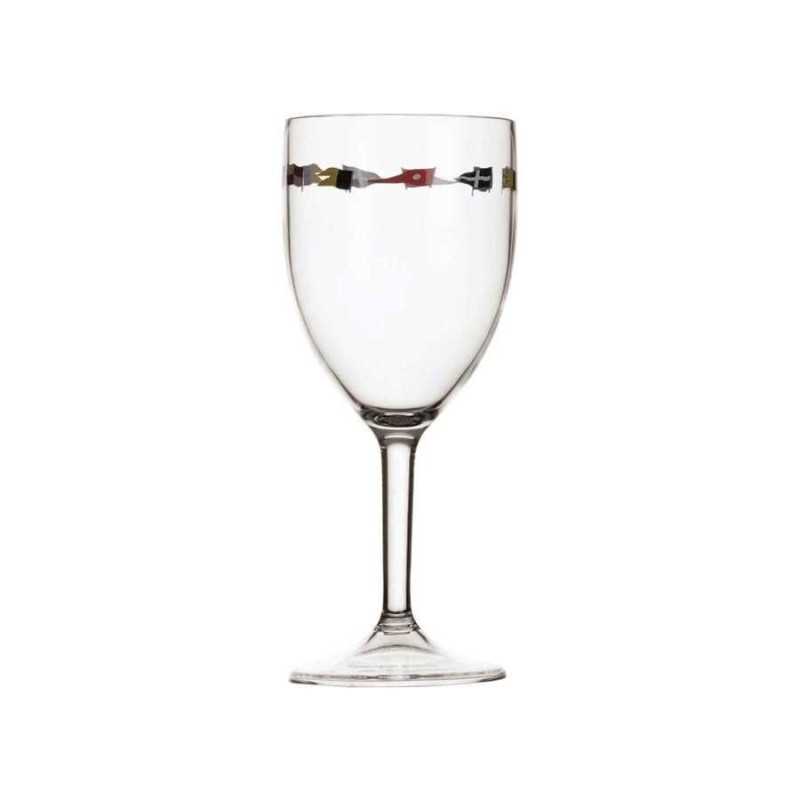 Set 6pz Calice da vino con decoro Regata 7,5xh18,6cm MT5802220