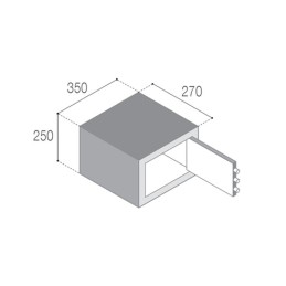 Vitrifrigo VSAFE2535 Cassaforte Elettronica frontale Display LED 11kg