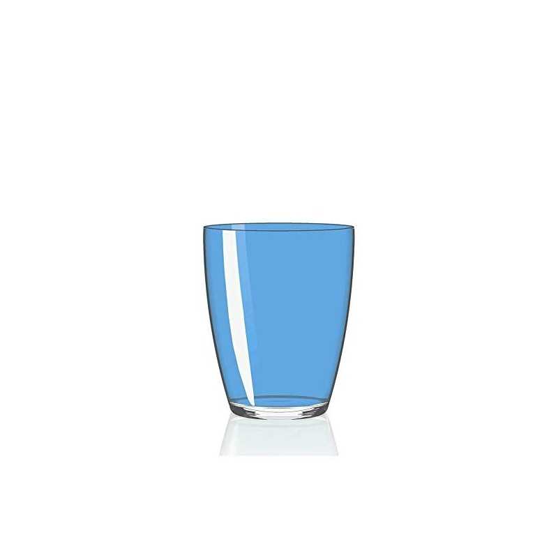 Confezione 6pz Bicchieri Tiburón Tumbler in Vetro 85xh103mm Blu