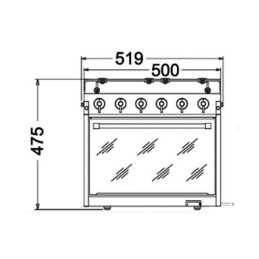 Cucina elettrica con forno TECHIMPEX Horizon OS5039004