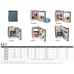 Frigorifero Cruise Capacità 130Lt 12/24V 746x527x505mm FNI2424727