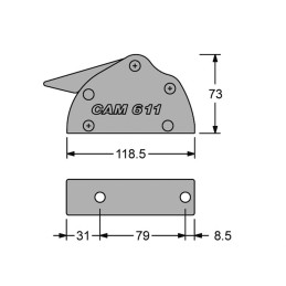 Stopper Antal Cam 611 Cima Ø6-11mm Doppio MT3703020