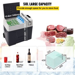 Mini Frigo Freezer portatile 50Lt 12/24/220V con App Control