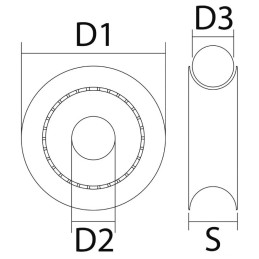 Puleggia in delrin 56mm per cime 12mm Bianca OS5524506