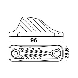 Clam-cleat Strozzascotte in nylon Scotta 6/12mm OS5620110