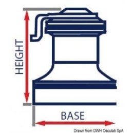 Ocean South Copriwinch 228X200mm Blu per Winch Tipo Self-tailing