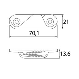 Clamcleat CL259 Strozzascotte in Alluminio per scotte da 3/6mm