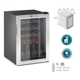 Vitrifrigo DCW62 Cantinetta 20 Bottiglie 62lt 12/24V-110/240V Pinlock