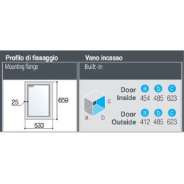 Vitrifrigo C55BT Congelatore Incasso 56L Unità Esterna 12/24V 38W Nero