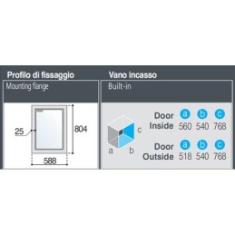 Vitrifrigo C110BT Congelatore ad Incasso 108L Unità Esterna 12/24V 52W