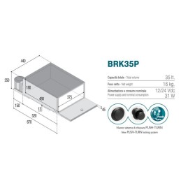 Vitrifrigo BRK35P Frigorifero a cassetto 35l 12/24V Chiusura Push-Turn