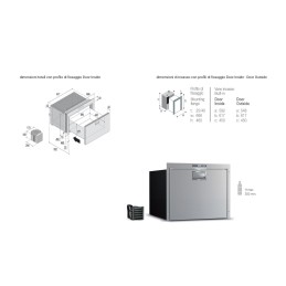 Vitrifrigo Frigorifero 75lt a cassetto inox 12-24V 38W DW70 OCX2 RFX