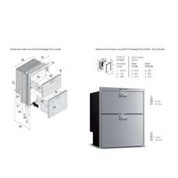 Vitrifrigo DW210 OCX2 RFX Frigorifero inox 182l a cassetto 12-24V