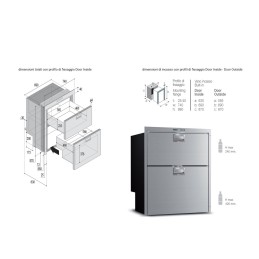 Vitrifrigo DW210 OCX2 DTX Frigo Congelatore 182l cassetto 12-24V Inox