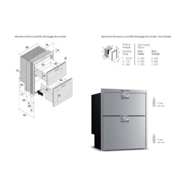 Vitrifrigo DW210 OCX2 DTXIM Congelatore Icemaker Frigo 182l a cassetto