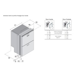 Vitrifrigo DRW180A Frigo-Congelatore 150lt 12/24V Refrigerante Interna